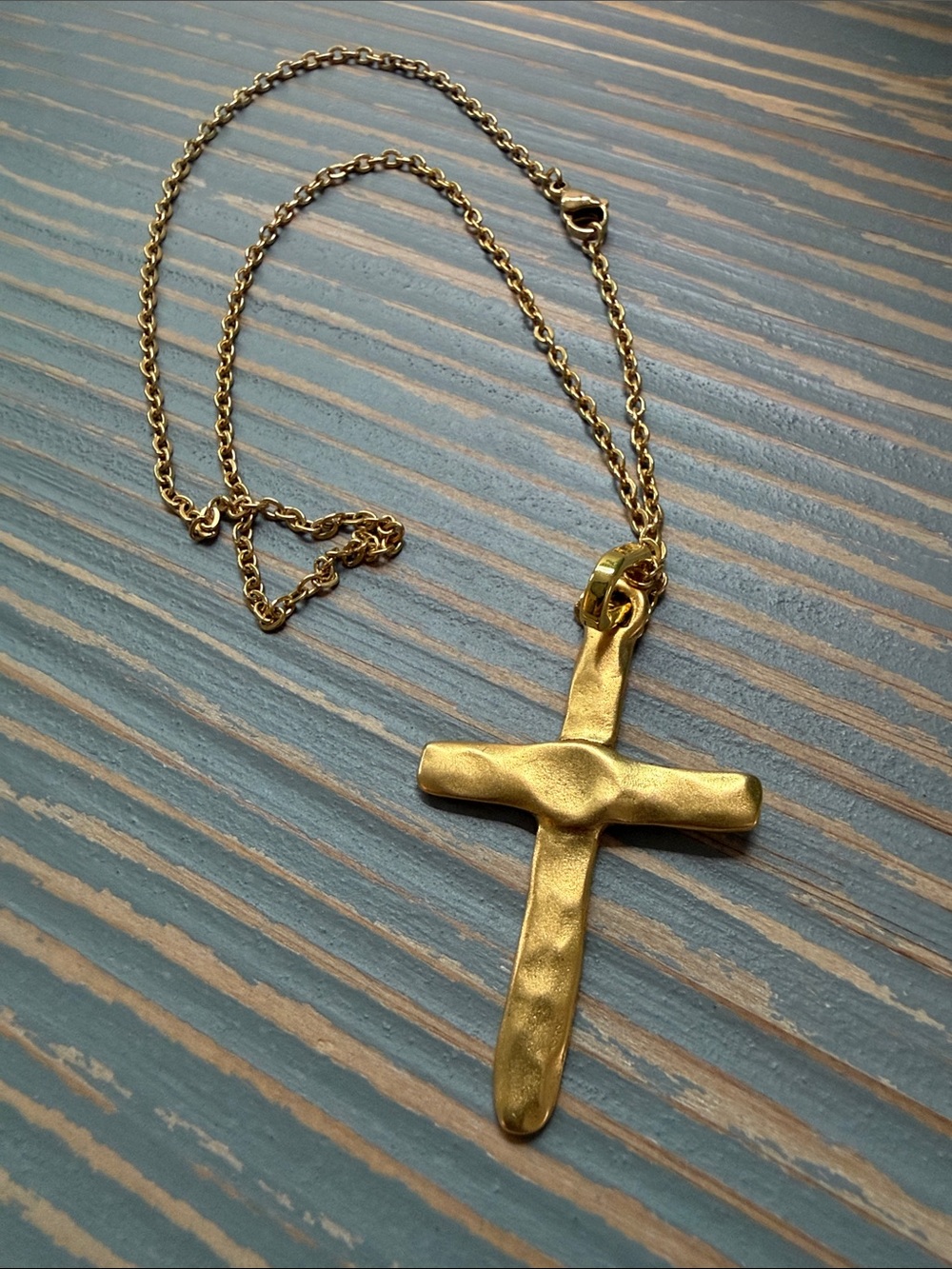 Gold Cross Pendant Necklace